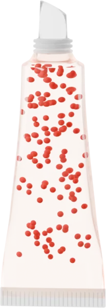 Small beadlets for lip gloss. Color: Crimson