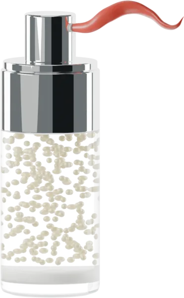 Lustrous beadlets for foundation. Color: Champagne Gold to Coral