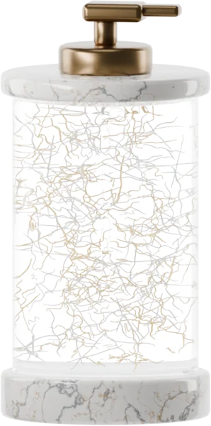 Silk-like threads for shower gel. Color: Gold and Silver