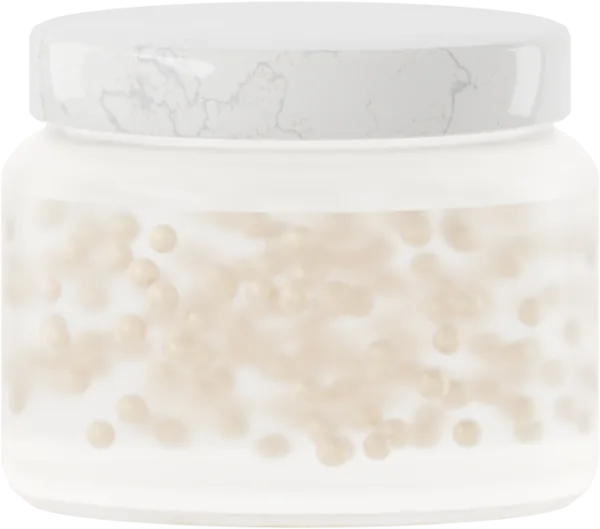Lustrous pearls for serum. Color: Champagne Gold
