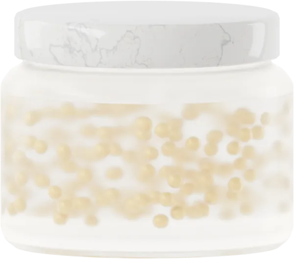 Lustrous pearls for serum. Color: Canary Yellow