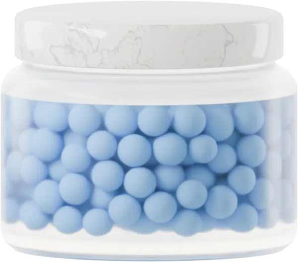 Large pearls for serum. Color: Sky Blue