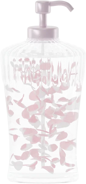 Dual-tone petals for shower gel. Color: Blush and Porcelain White