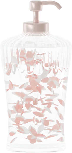 Dual-tone petals for shower gel. Color: Coral and Porcelain White